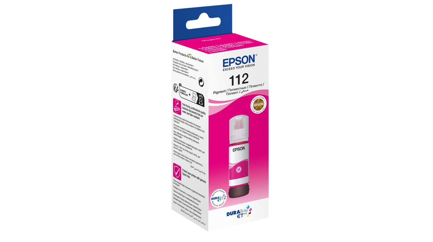 EPSON T06C34 (112) EcoTank Magenta Kırmızı Şişe Mürekkep 70 ml