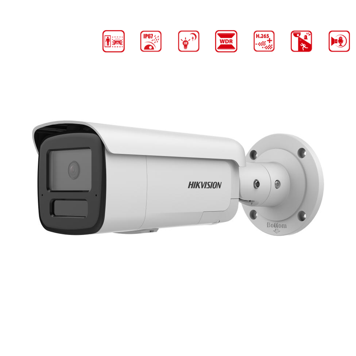 HIKVISION DS-2CD2T46G2H-IS2U/S(L)(2 .8) 4MP 2.8mm Çift Yönlü Konuşma WDR Bullet