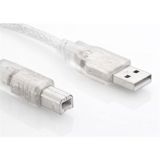 S-LINK SL-U2003 3m Şeffaf USB2.0 Yazıcı Kablosu