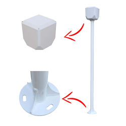Kamerakutusu Trk-300+154B 3 Metre Metal Kamera Direği Beyaz ( Trk-154 Dahil )