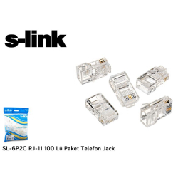 S-Link Sl-6P2C Rj-11 100 L&Uuml; Paket Telefon Jack 