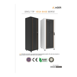 Ager Vega Base 12U W=600Mm D=600Mm 19''  Dikili Tip Kabinet 