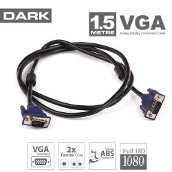 Dark 1.5M Vga,Ferrit Core Emi/Rfi Filtreli Vga Kablo