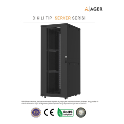 Ager Server Serisi 36U W=600Mm D=1000Mm 19''  Dikili Tip Kabinet 