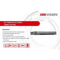 Hikvision 7216Huhi-K2 5Mp 16 Kanal Hd-Tvi Hybrit Kayıt Cihazı
