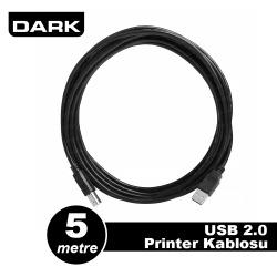 Dark 5M  (B-Tip) Usb2.0 Yazıcı Ve Data Kablosu