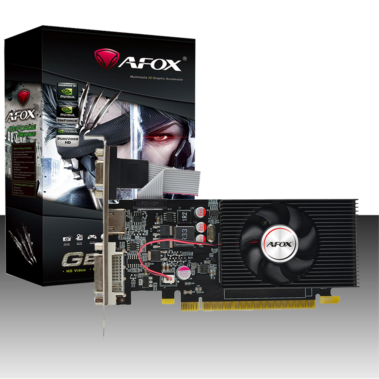 4 GB AFOX GT730 128Bit DDR3 16X DVI HDMI VGA LP Single Fan