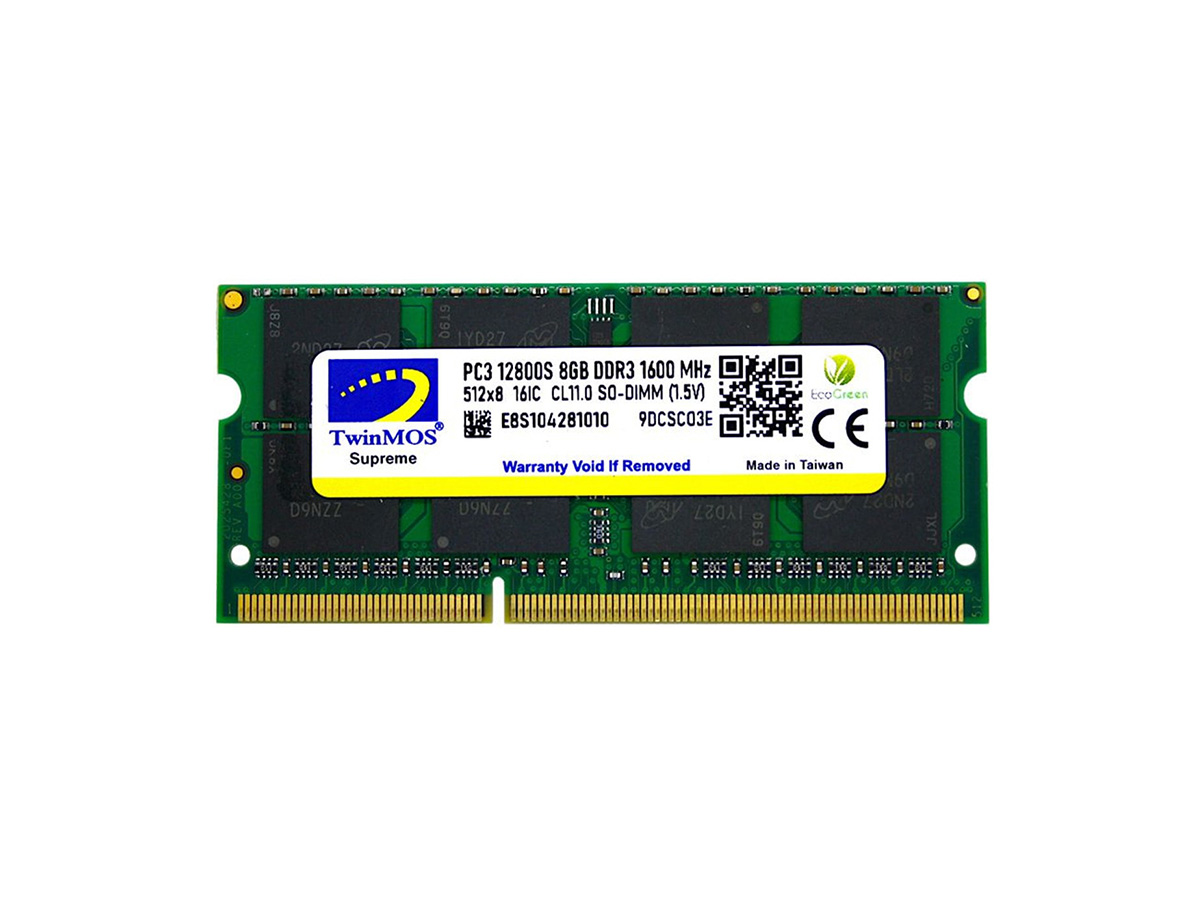 TwinMOS Sodimm 8 GB 1600MHz 1.35V Low Voltage DDR3 Notebook Ram