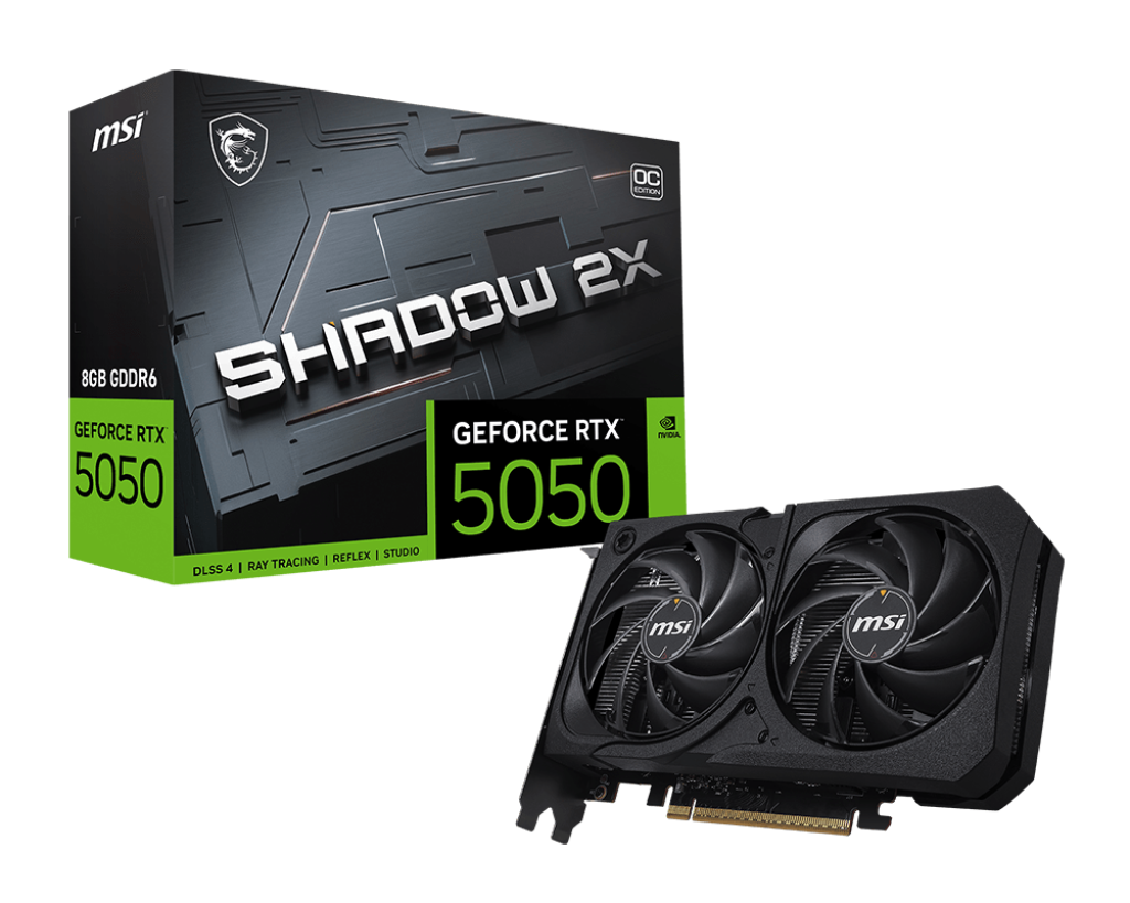 8 GB MSI RTX 5050 SHADOW 2X OC GDDR6 128B DX12 PCIE 5.0 X16 (3XDP 1XHDMI)