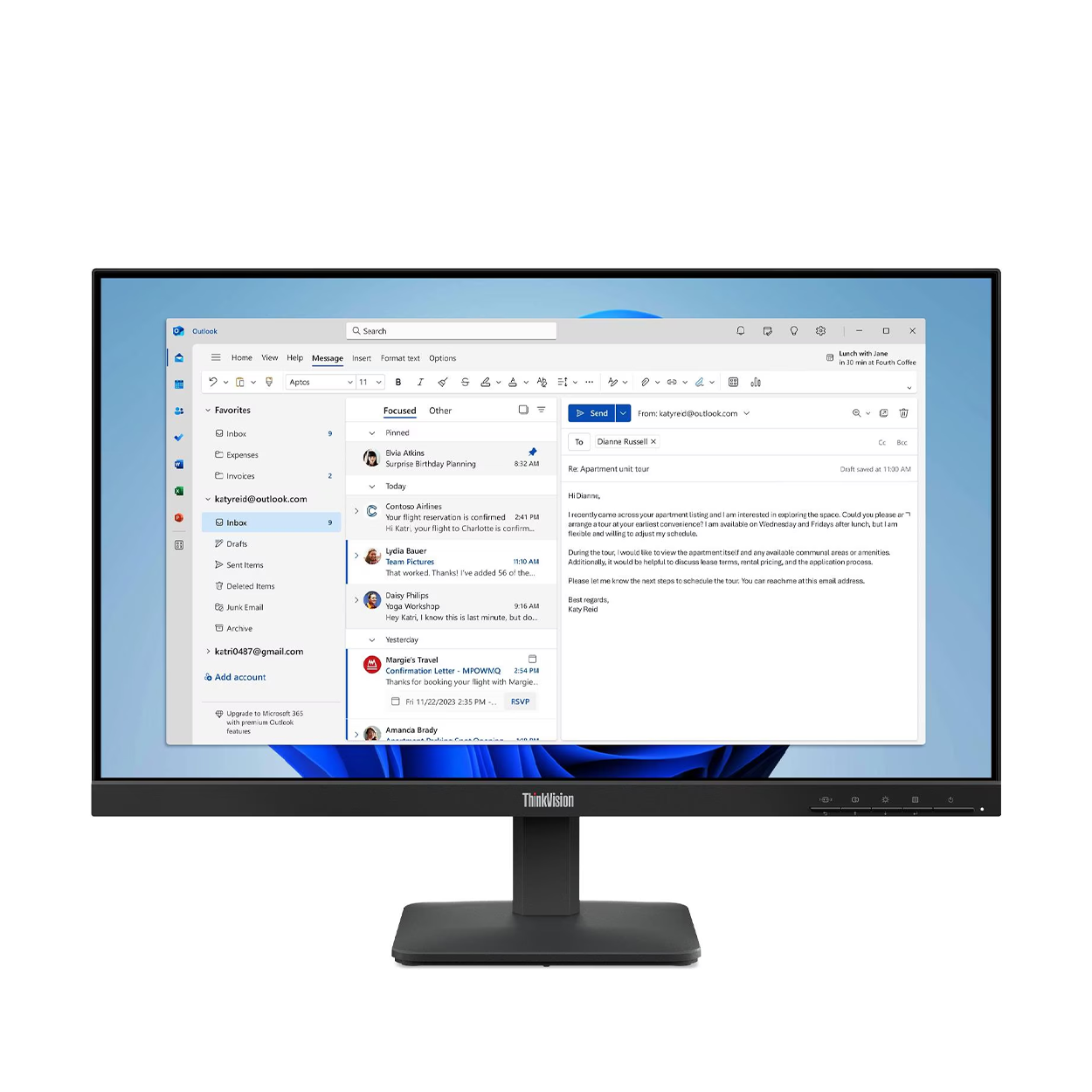 23.8" LENOVO S24-4E WLED 4ms 100Hz HDMI+VGA VESA