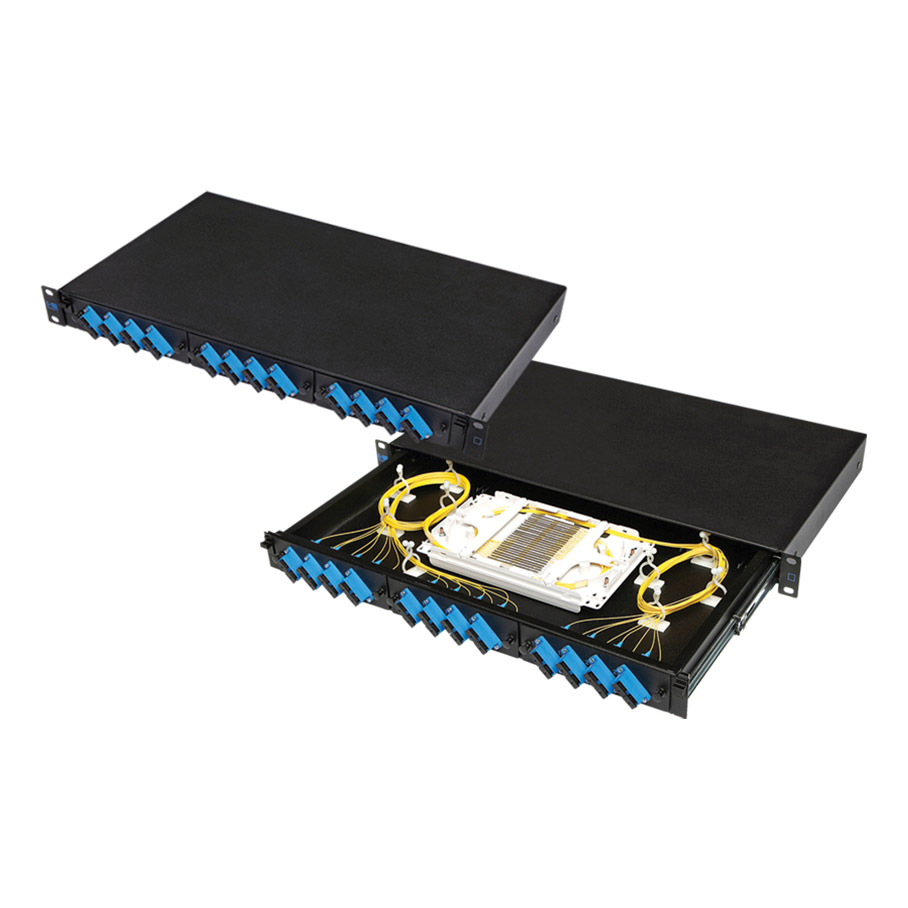 HCS Datalight SC F.O Patch Panel Modülü Siyah Dupleks,24 Port Boş 1U  