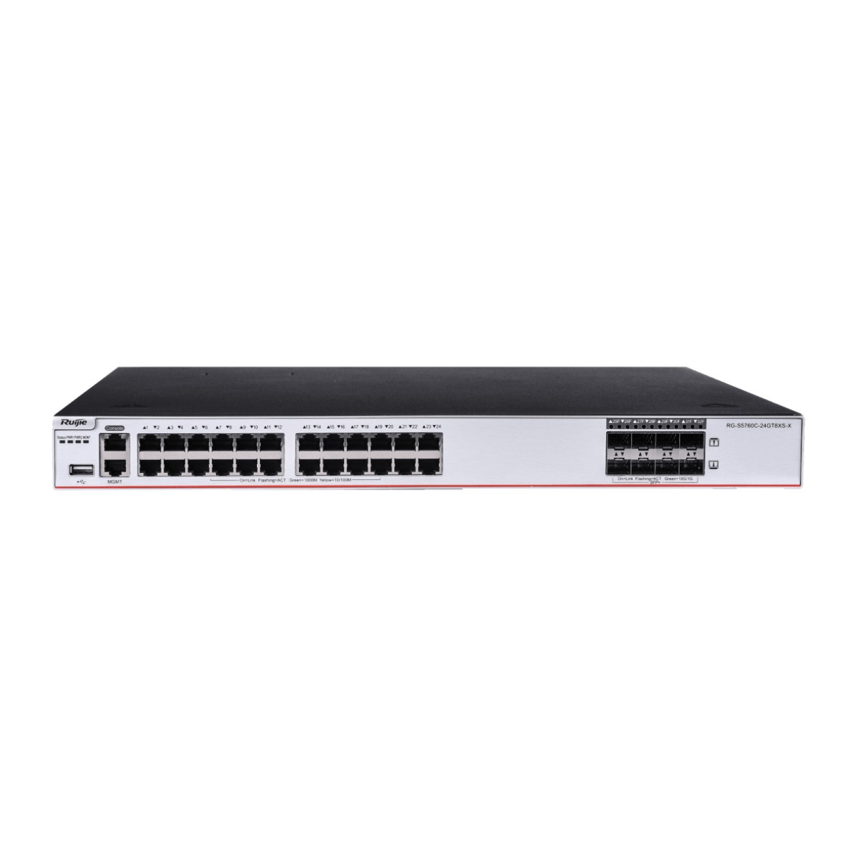 RUIJIE RG-S5760C-24GT8XS-X 24-Port 1GE RJ45 8X10G SFP L-3 Yönetilebilir Switch