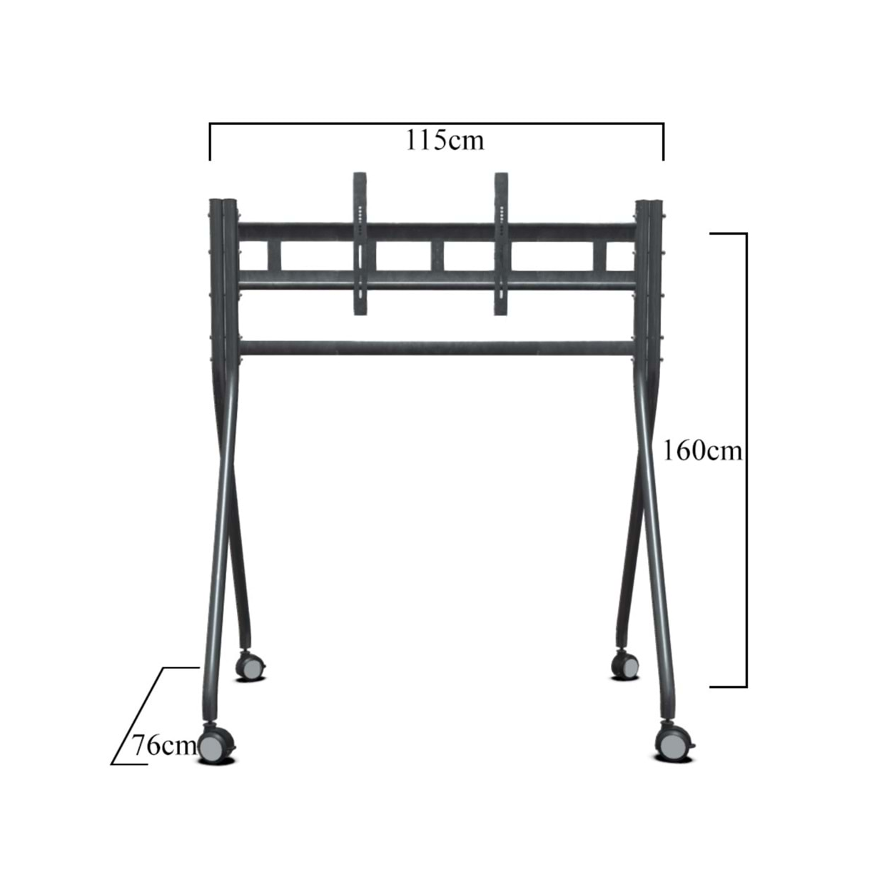 TRK-501-B Endüstriyel, Universal 42", 55",65", 75"Tekerlekli TV, Ekran Standı