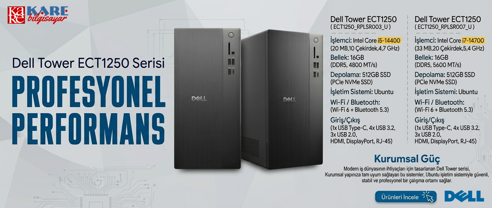 Dell Tower ECT1250 Serisi